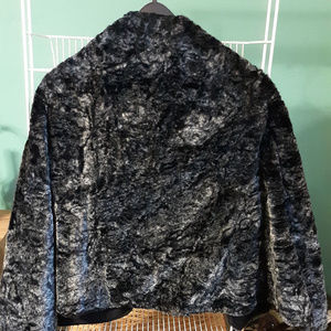 Fake Fur Crushed Beaver stole w pkts